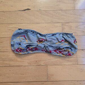 Obey | boho gray Aztec print festival bandeau top | WMS L